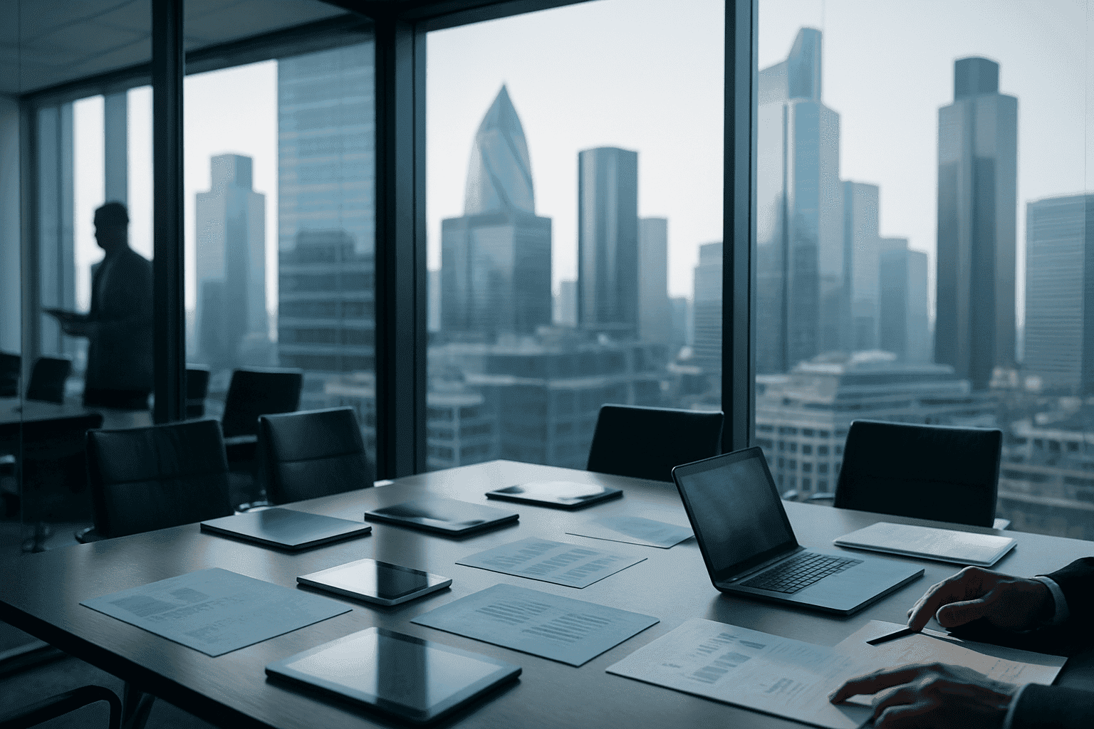 City lights and data lines